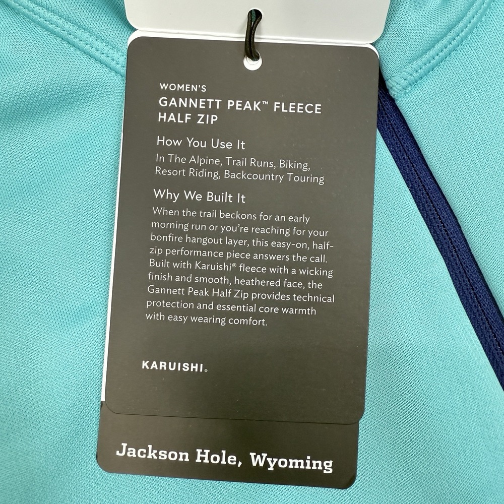 Stio Women's Gannett Peak Half Zip Fleece Pullover Blue Size Medium NEW - Picture 6 of 12